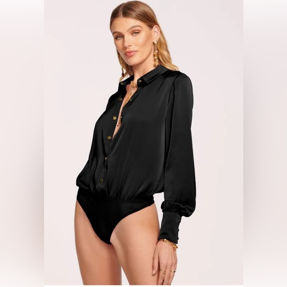 Ramy Brook Kaya long sleeve bodysuit size medium